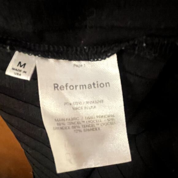 Reformation Mel Ribbed Tank Mini Bodycon Dress Black Size M - Picture 4 of 5